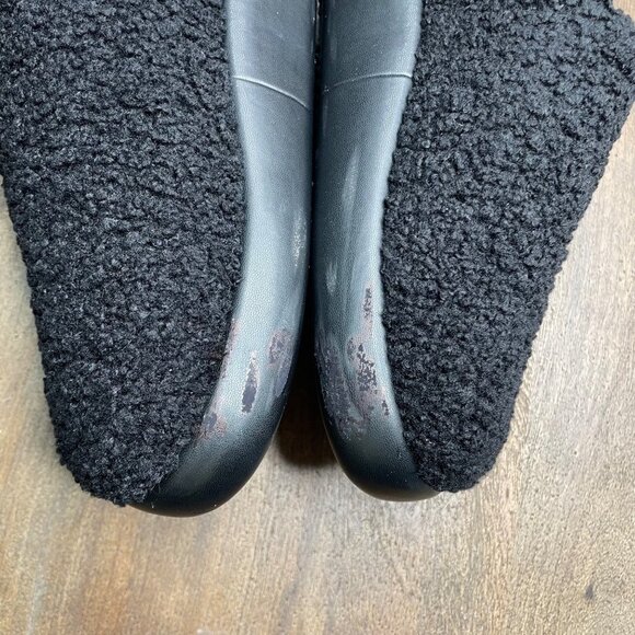 ROAM Black Fuzzy Magic Moon Mule Size 8 Faux Shearling - Picture 6 of 11